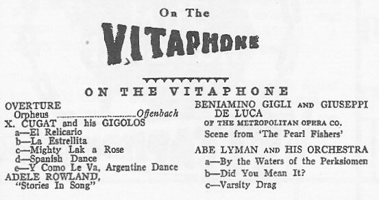 Vitaphone Program