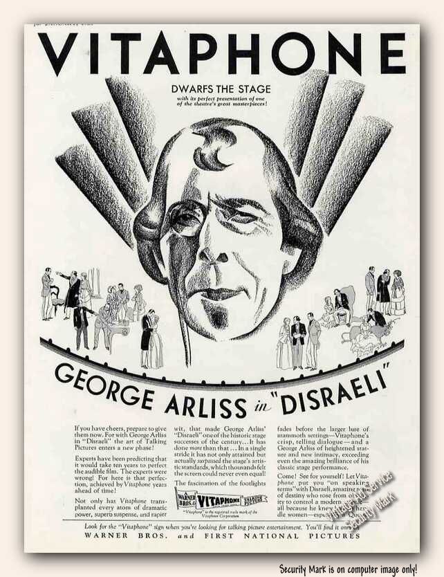 Advertisement for Disraeli