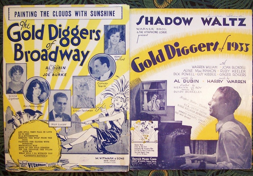 Sheet Music for Gold Diggers of Broadway & Gold Diggers of 1933